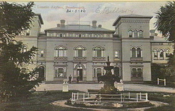 Das Beechworth Hospital auf einer Postkarte von 1906