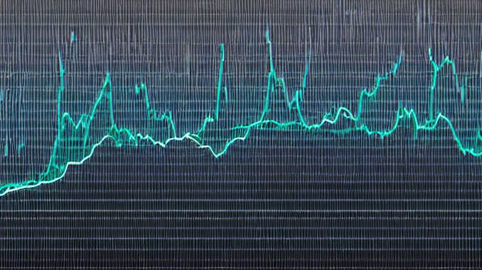 Ein EKG Gerät zeigt eine Herzkurve.