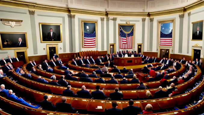 Eine Darstellung von dem US Kongress.