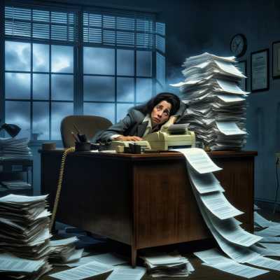 Eine Beamtin im Büro