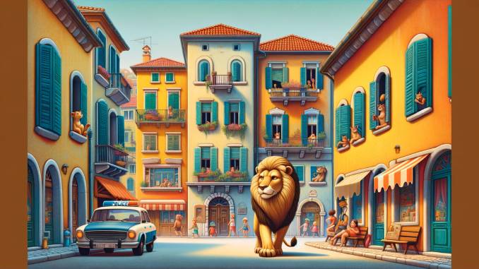 Ein Löwe in Ladispoli.