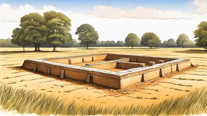 Römischer Tempel bei Suffolk als Illustration.