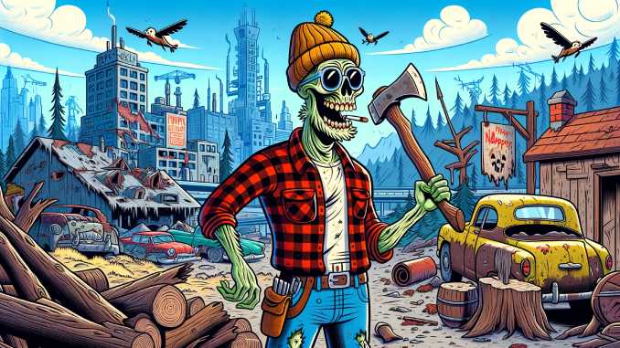 Ein Ghoul aus der Fallout Amazon Serie.