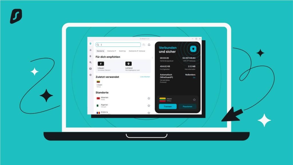 Surfshark VPN Serververbindung