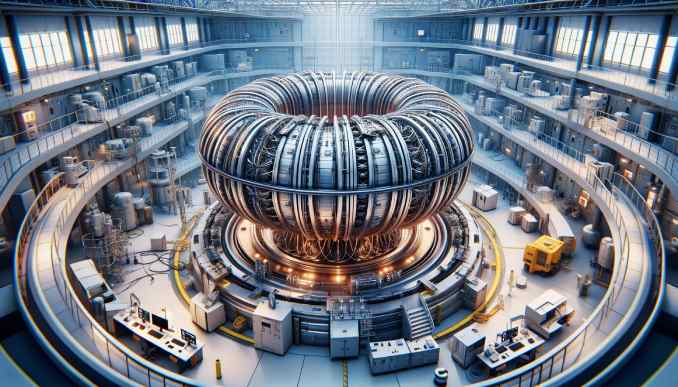 Tokamak sorgt fuer Fusionsenergie.
