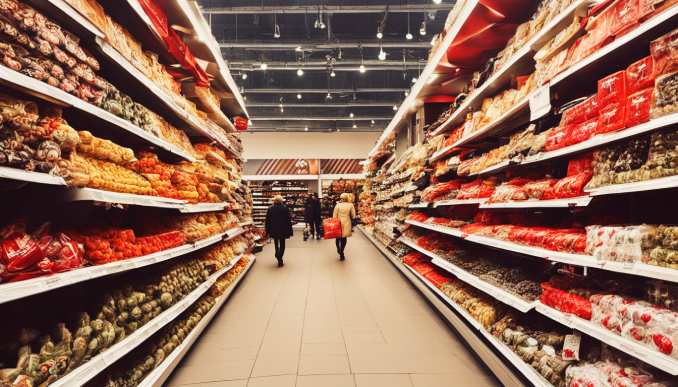 Supermarkt in Polen.