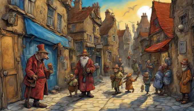 Eien Szene aus Ankh-Morpork.