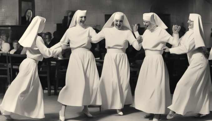 Tanzende Nonnen lustig.