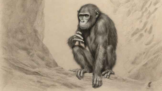 Menschenaffe Illustration.