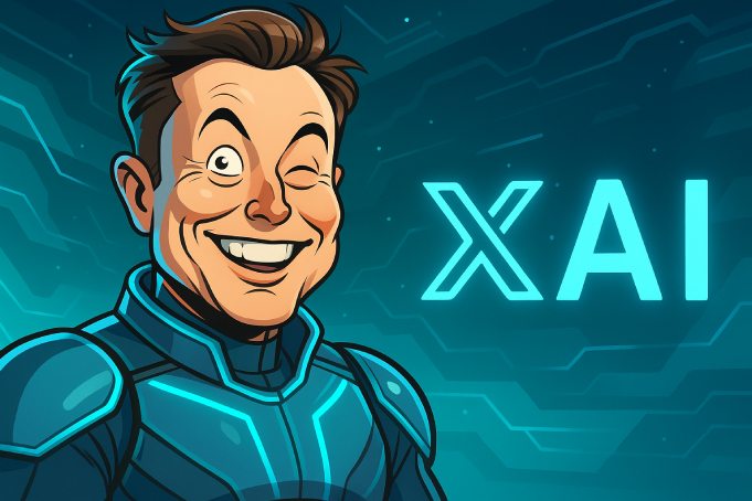 Elon Musk und xAI Logo