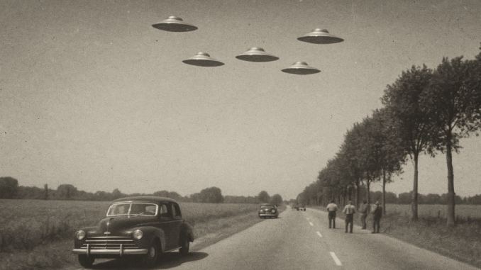 Ufos über Landstrasse.